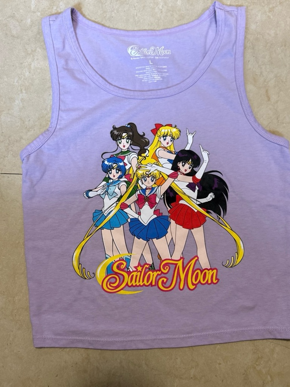 Sailor Moon Women's Lavender Graphic Tank Top